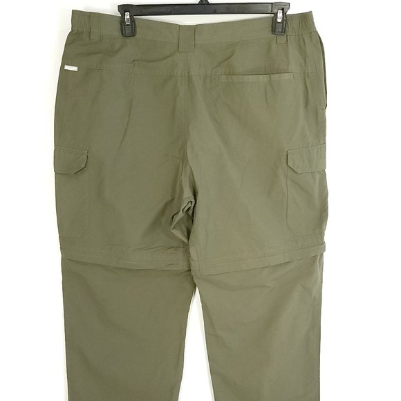 Columbia Cargo Pants Men’s XL Olive Drab Green Convertible Zip Off - Picture 3 of 8